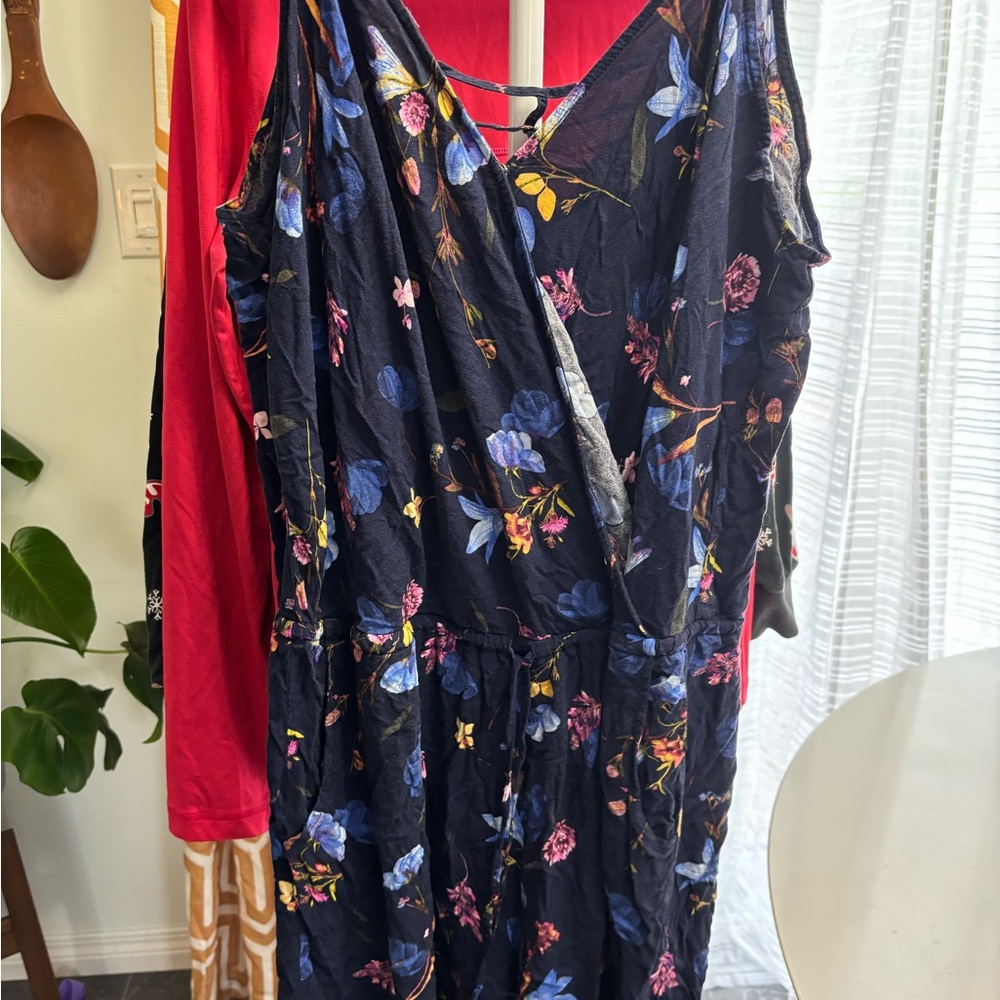 Floral shorts romper